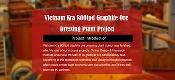 Vietnam Kra 800tpd Graphite Ore Dressing Plant Project