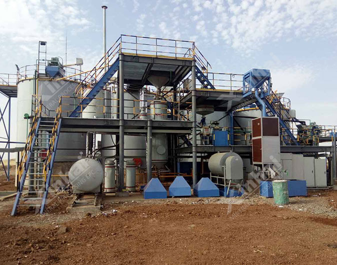 Planta de procesamiento de minerales oro de 300tpd en Sultán